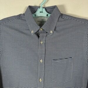 Officine Generale Shirt Mens Medium Blue Button Down Gingham Check Cotton